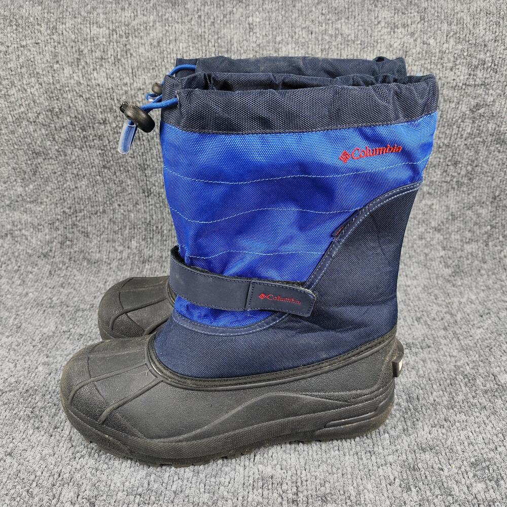 Columbia Snow Boots Mens Size 6 Blue Waterproof Insulated Hook & Loop BY1326-464